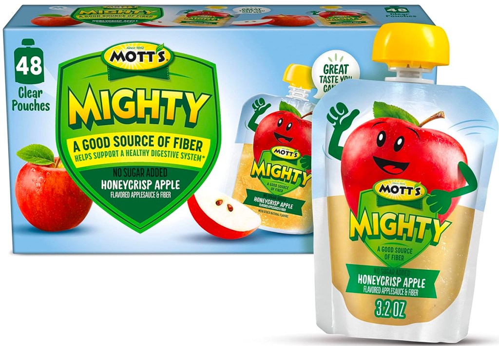 mott's mighty applesauce pack box 