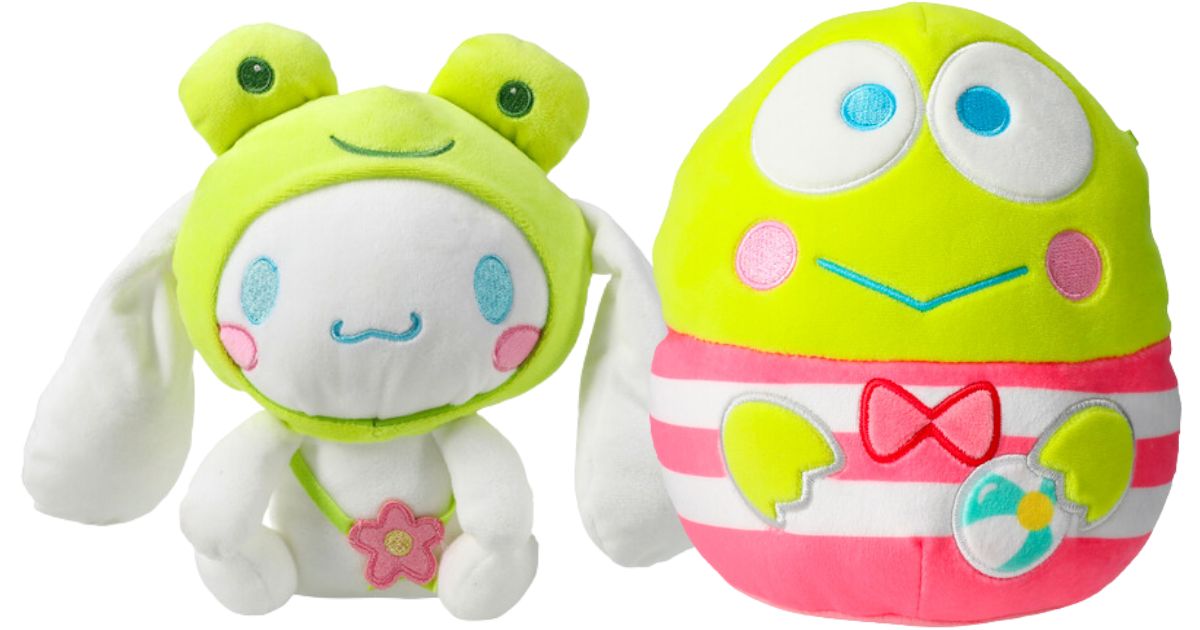 cinnamorol and keroppi easter squishmallows