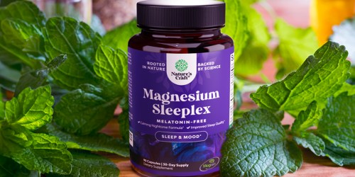 Nature’s Craft Magnesium Sleep Capsules 90ct Only $11 Shipped on Amazon (Supports Sleep, Mood, & Relaxation!)