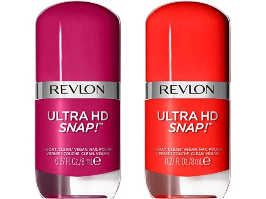 pink and orange revlon nail polish