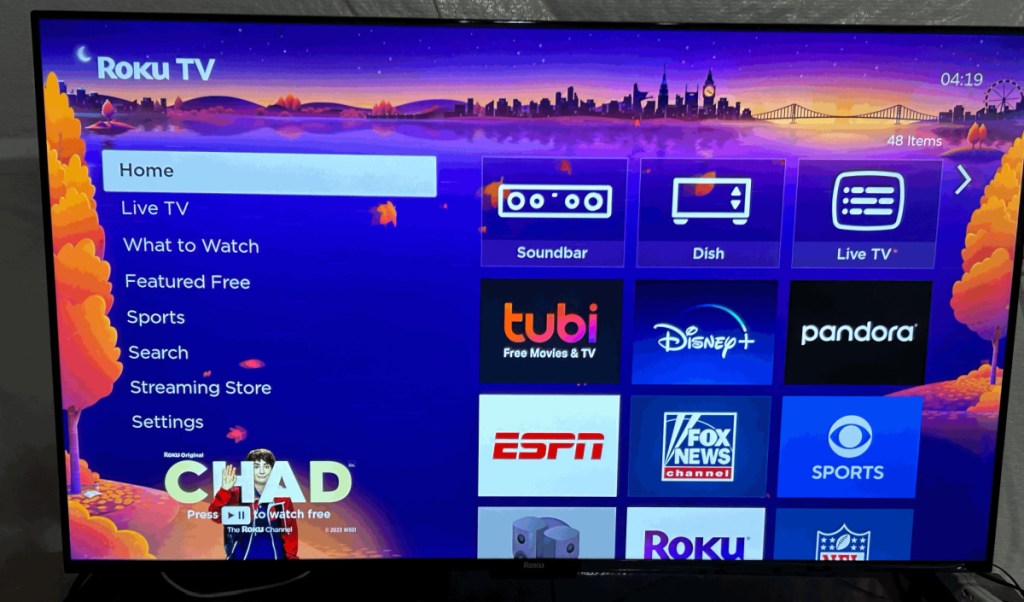 Roku TV displayed