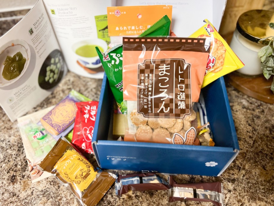 japanese treat box filled with snacks