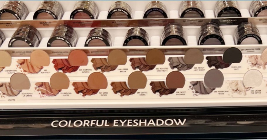 sephora eyeshadow on display