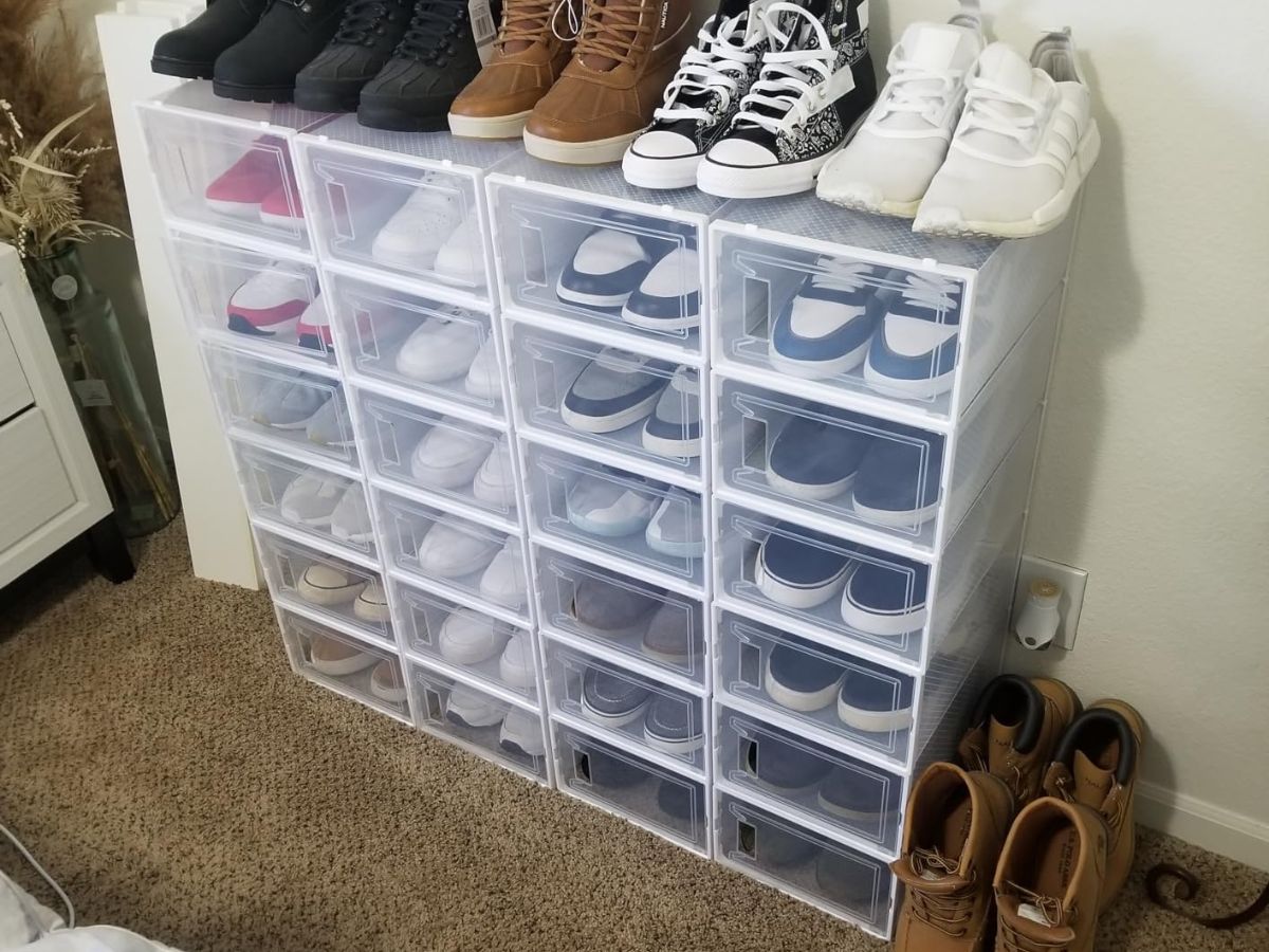 Stackable Shoe Organizers 12-Pack Only $20.99 on Amazon (Reg. $40) – Great Reviews!