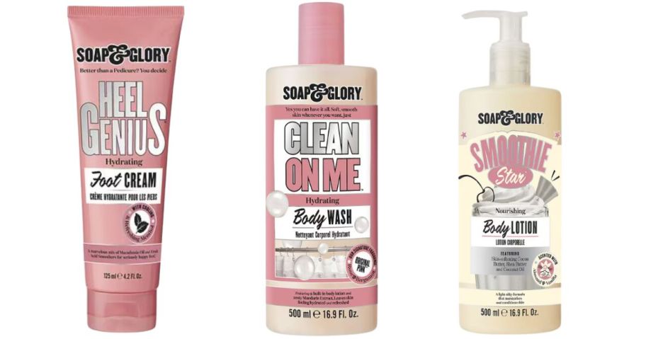 soap and glory product stock images