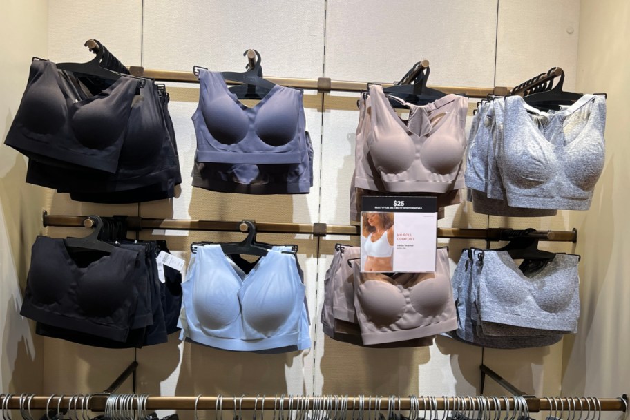 display of soma bras at the store