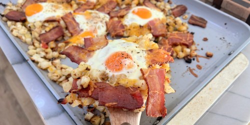 Sheet Pan Breakfast Idea (Make Bacon, Eggs, and Potatoes – Using One Pan!)