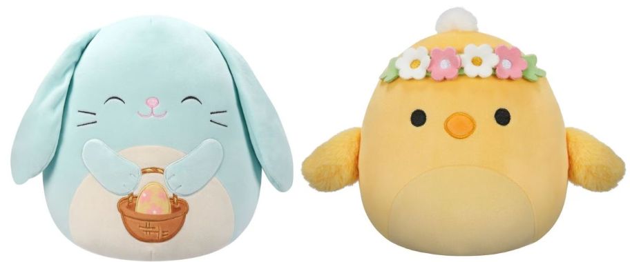 2 squishmallows Easter plushes