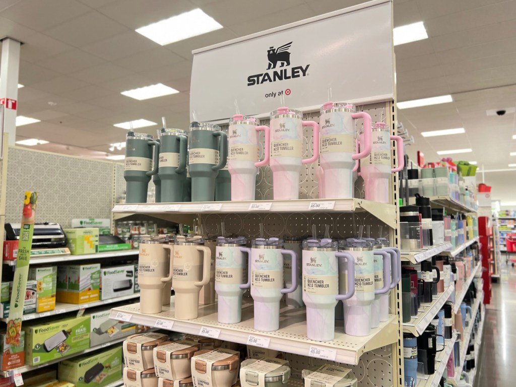 stanley cup display at target store