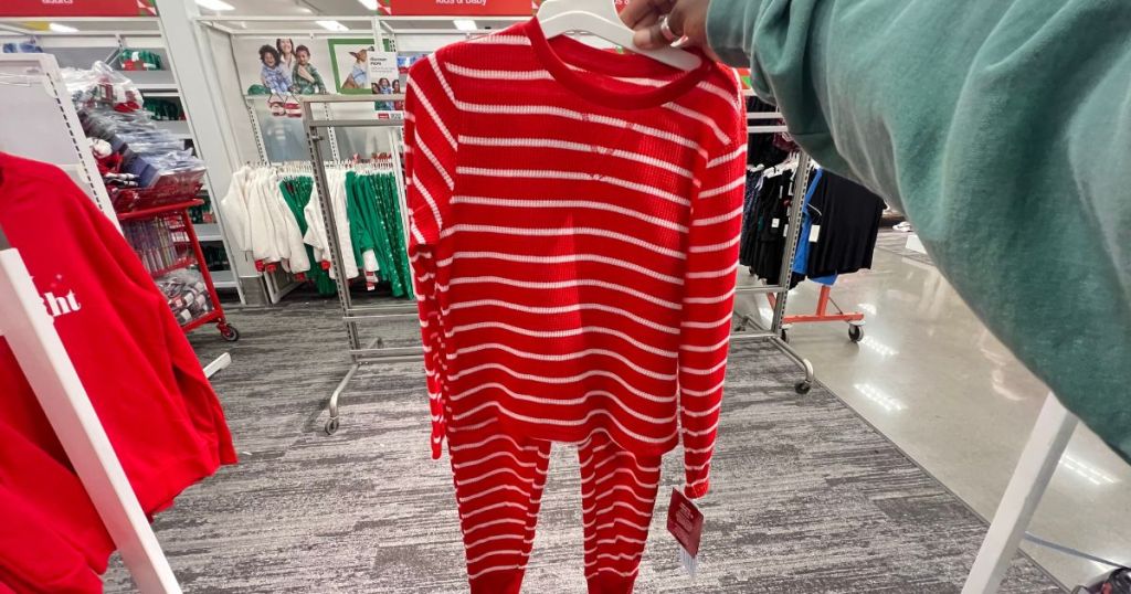 A pair of target Matching family christmas pajamas from target
