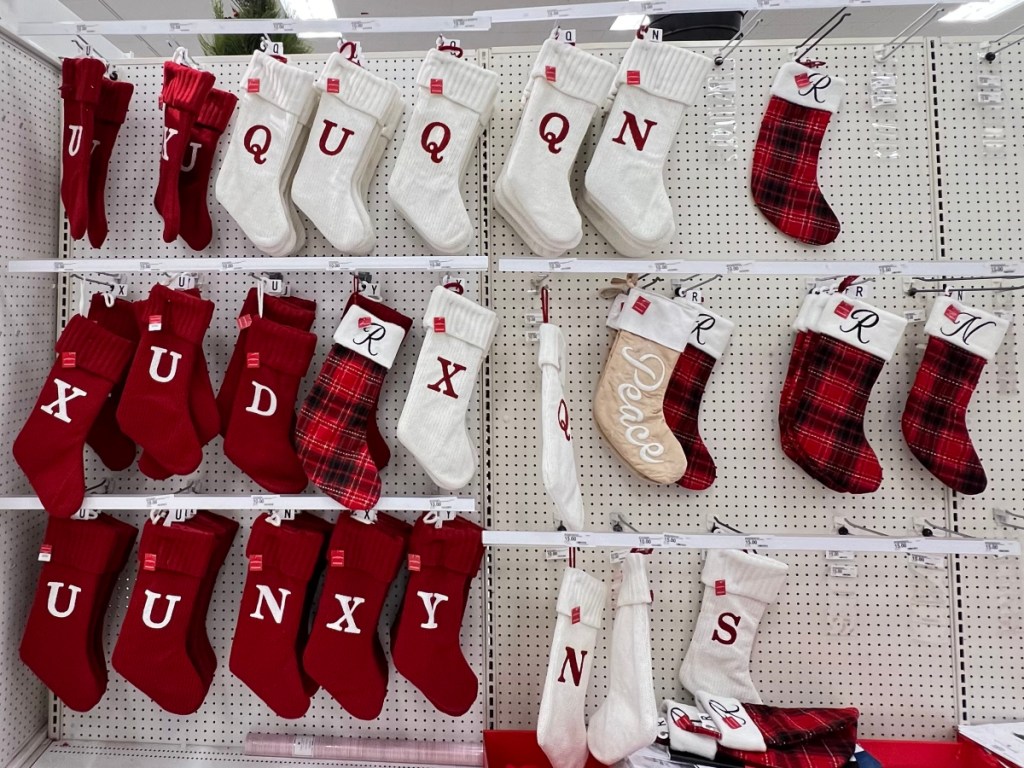 monogrammed stockings at Target