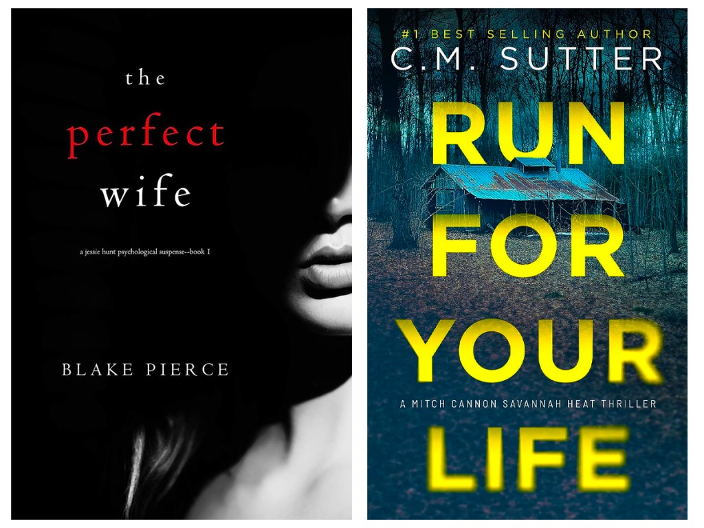 the perfect wife and run for your life book covers