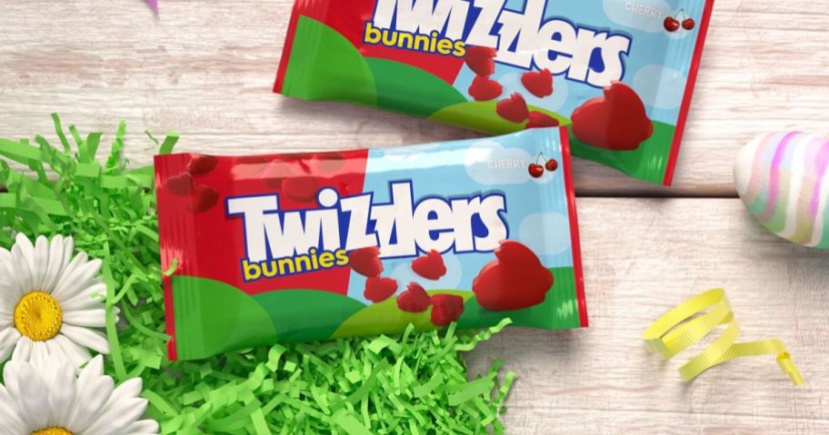 a bag of twizzlers cherry bunnies easter candy