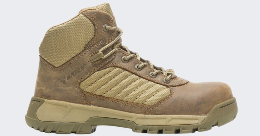 2 tone tan and brown women's tactical boot