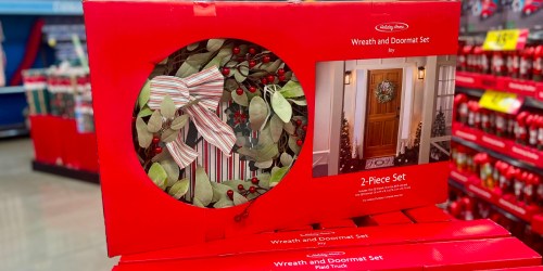 Christmas Wreath & Doormat Set Only $9.99 at Kroger (Regularly $60)