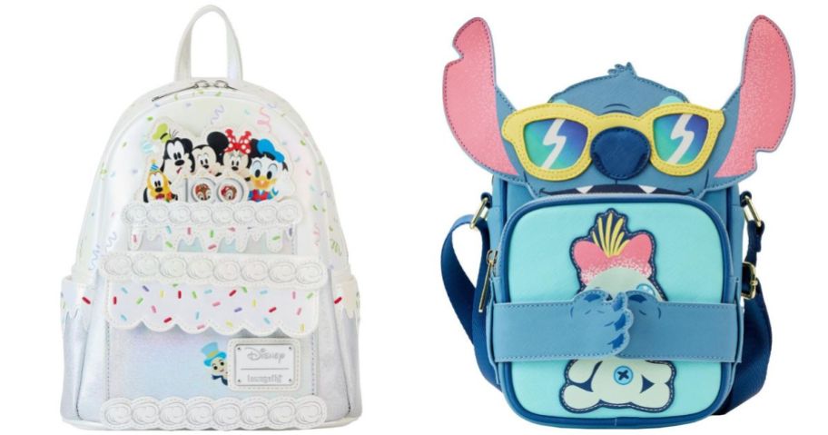 Disney 100 Cake Loungefly Backpack and Stitch Backpack