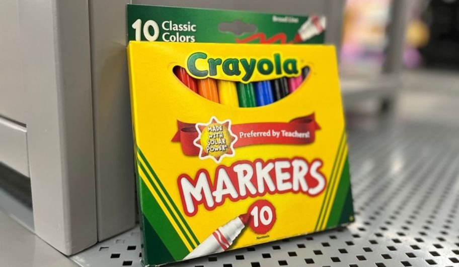 a pack of Crayola Broad Line Markers