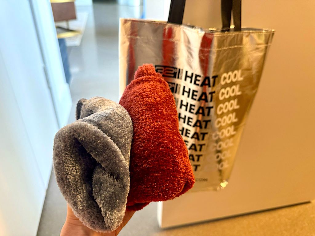 32 Degrees Fuzzy Socks 3-Pack & Tote Only .99