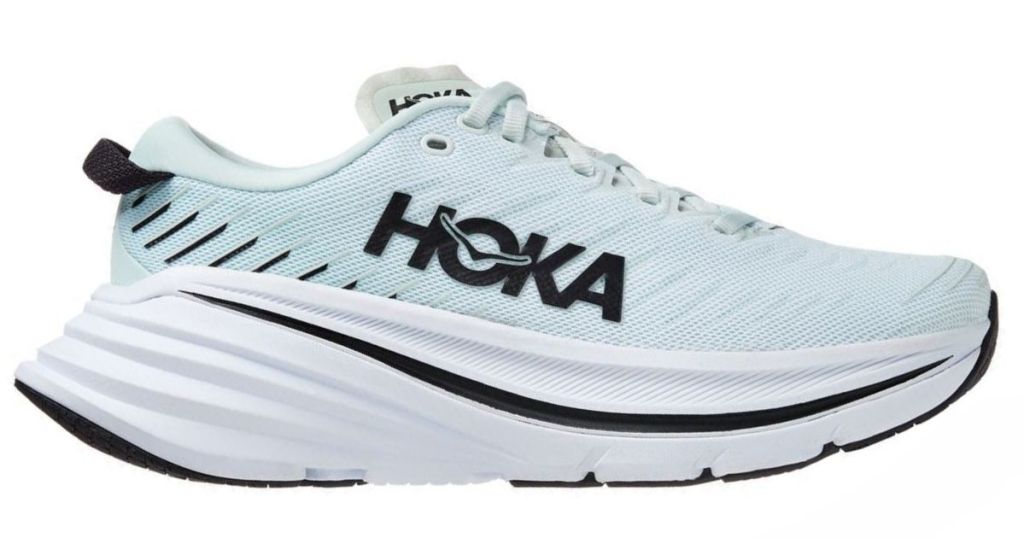 light blue women's Hoka shoe