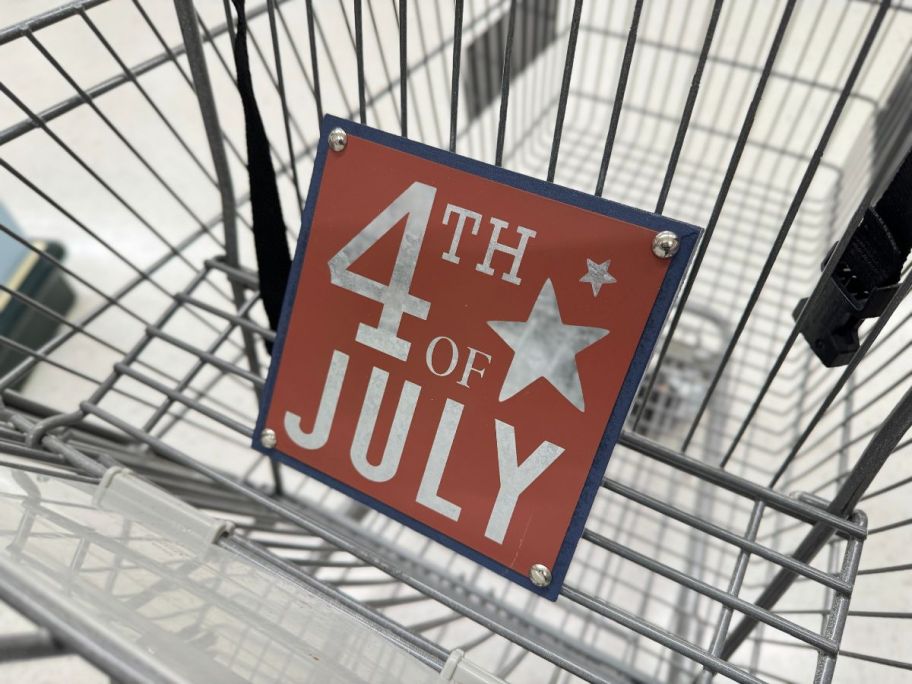4th of July Wall Sign in a cart