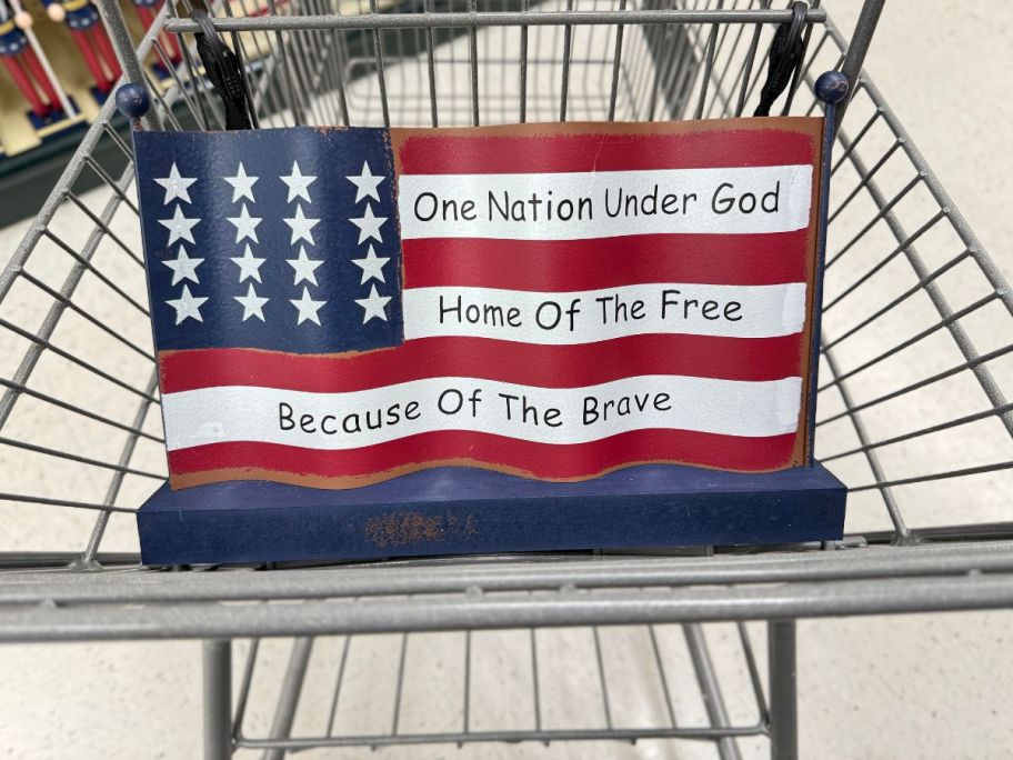 American Flag One Nation Under God wall decor