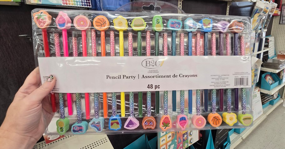 B2C 48-Piece Pencil Party in hand in store