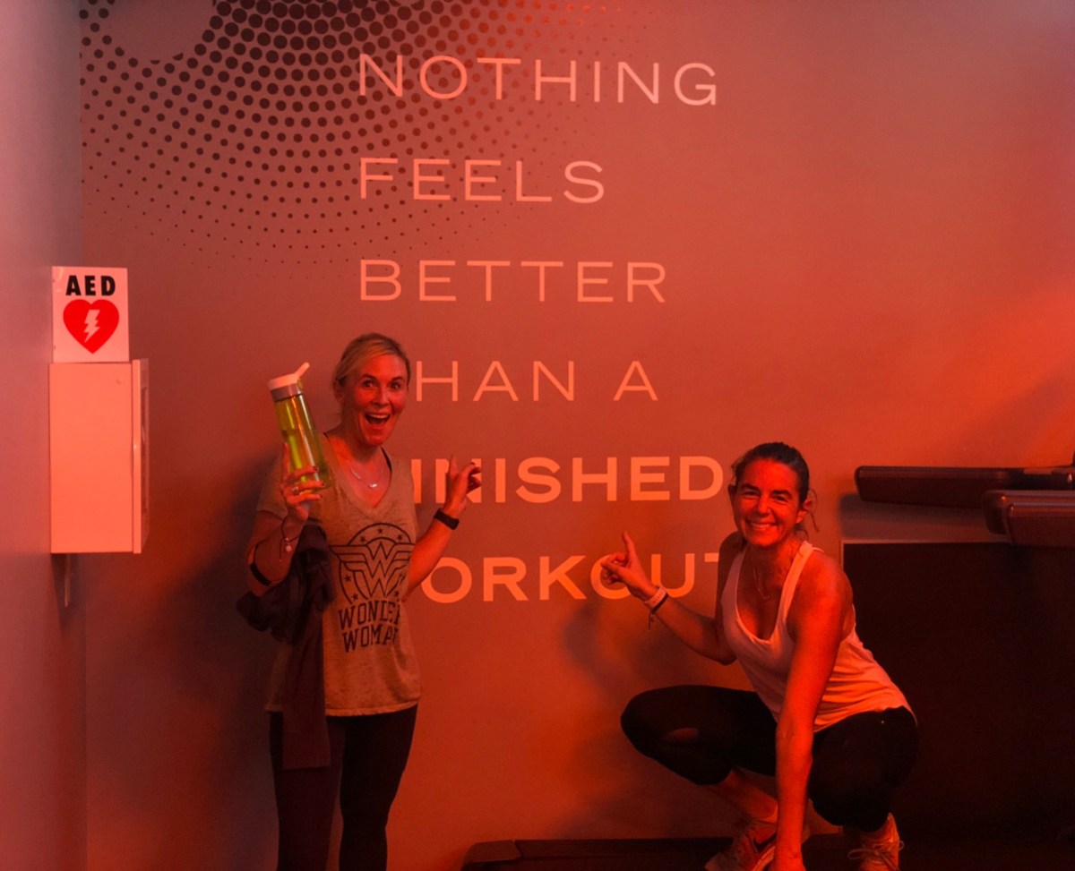 Bryn and Collin at Orange Theory Fitness free class