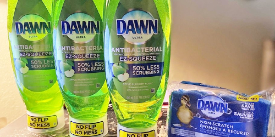 Dawn EZ-Squeeze Dish Soap 3-Pack + 2 Sponges Just $11 Shipped on Amazon
