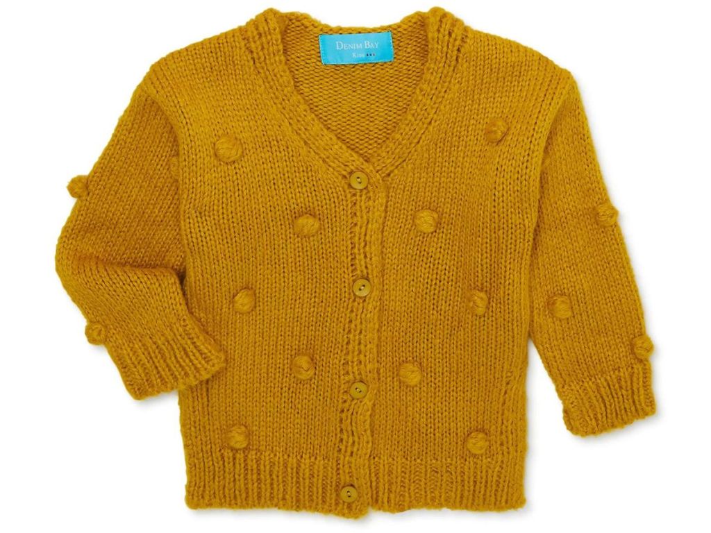 Denim Bay Toddler Girls Knitted V-Neck Sweater