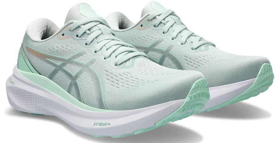 womens green asics running shoes