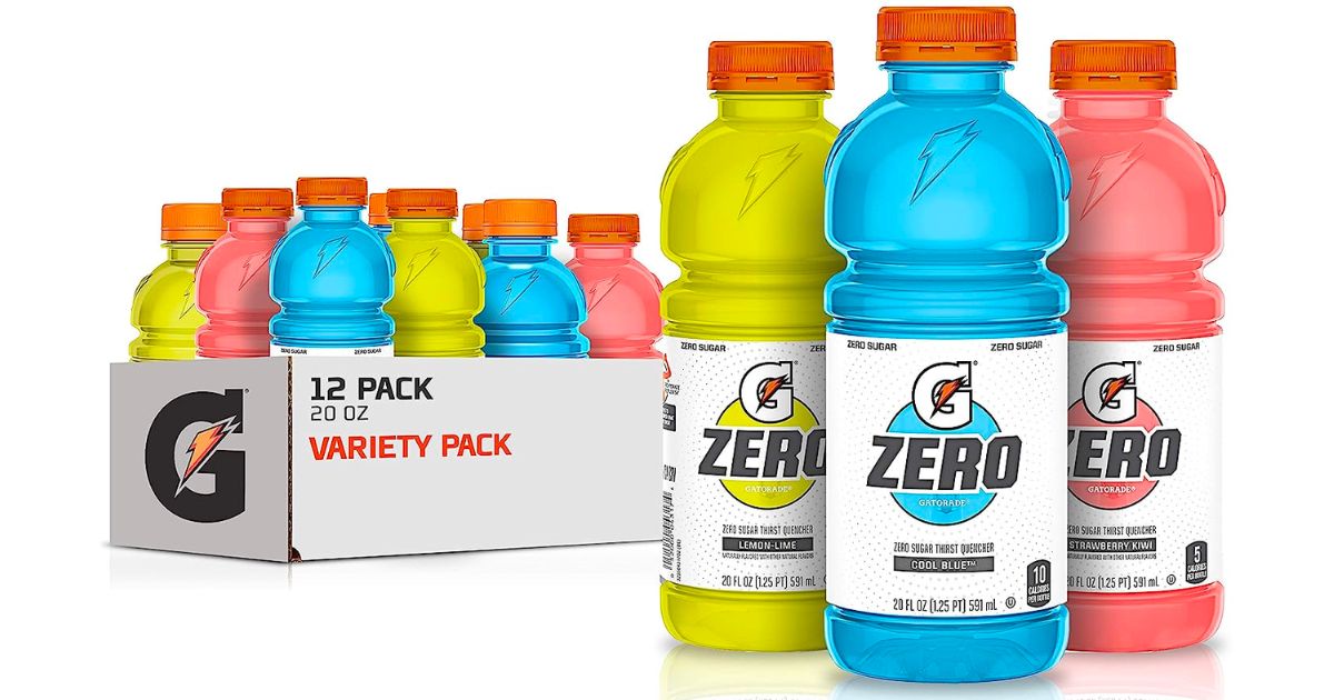 Gatorade Cool Blue Variety 12-Pack, in 20oz Bottles - stock image