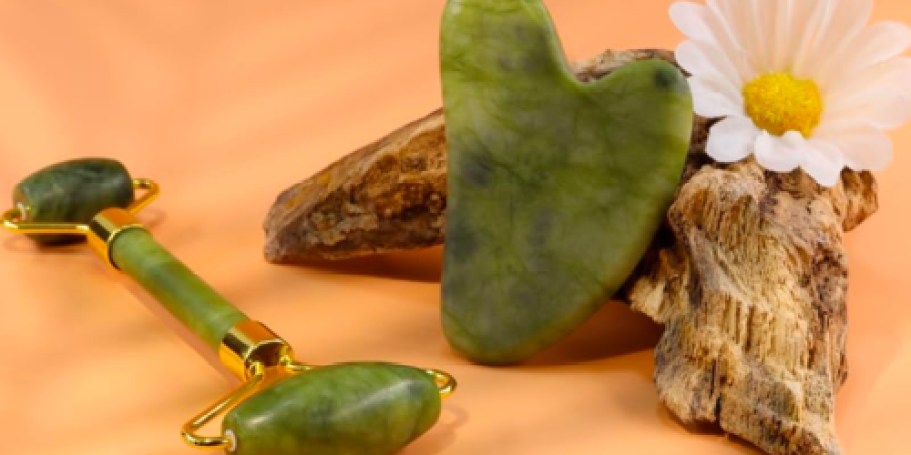 Facial Jade Roller + Gua Sha Set Only $4.49 on Amazon (Reg. $14)