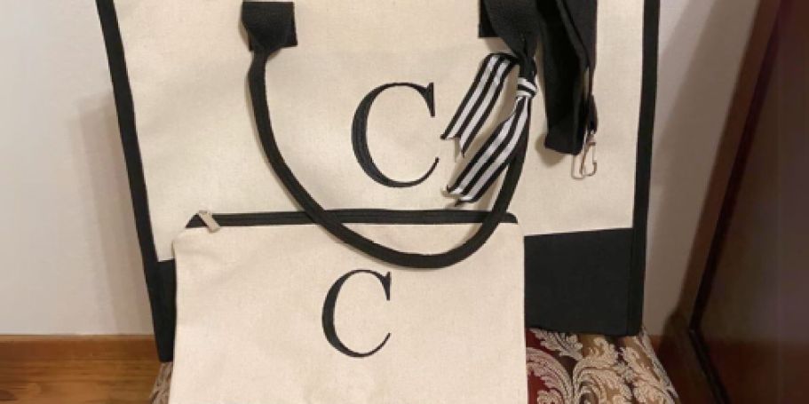 Initial Canvas Tote Set Only $10.99 on Amazon (Easter Basket Alternative!)