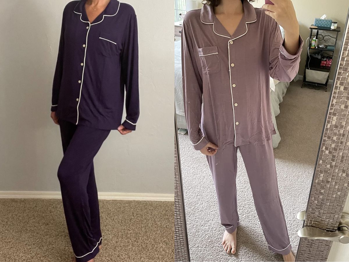 Women's Long-Sleeve Button-Up Pajama Set Only $18 On Amazon (Regularly ...