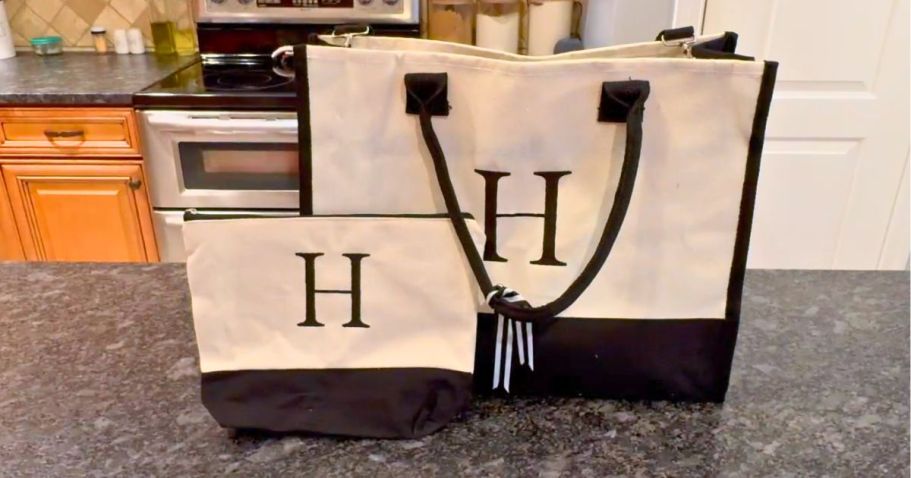 Initial Tote Bag 2-Piece Set Just $11.99 on Amazon (Regularly $30)