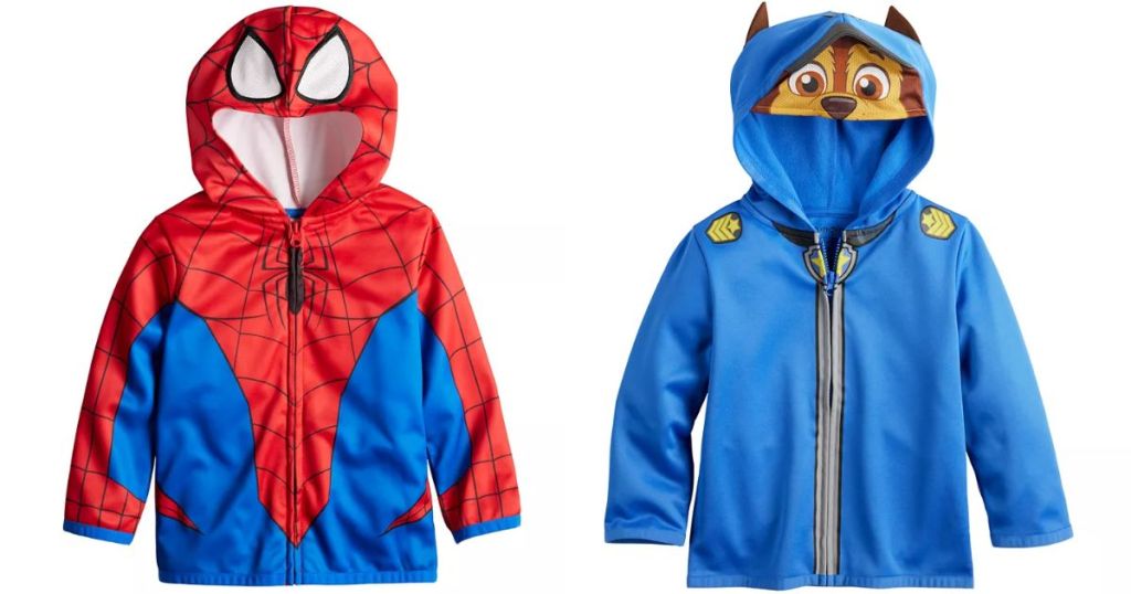 Spiderman and Paw Patrol Chase kid's hoodies