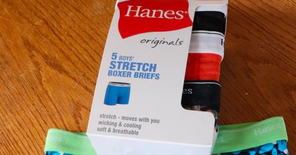 Hanes Boys Boxer Briefs 5-Pack Only .35 on Target.com