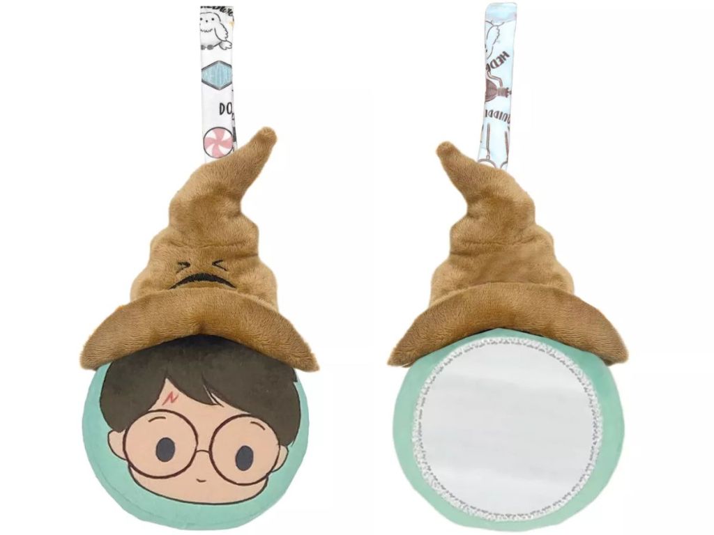 Harry Potter Sorting Hat Mirror Baby Toy front and back shown 