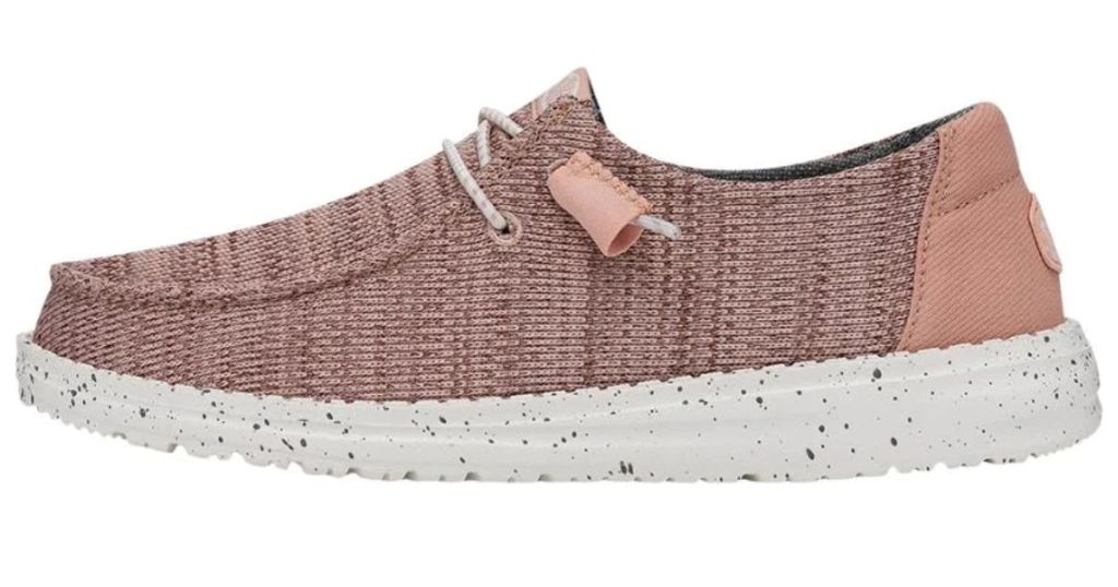 Hey Dude shoe in a mesh pink design / color