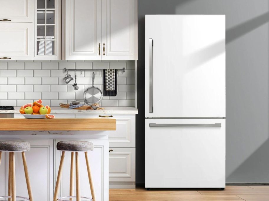Hisense Refrigerator in White in a kitchen