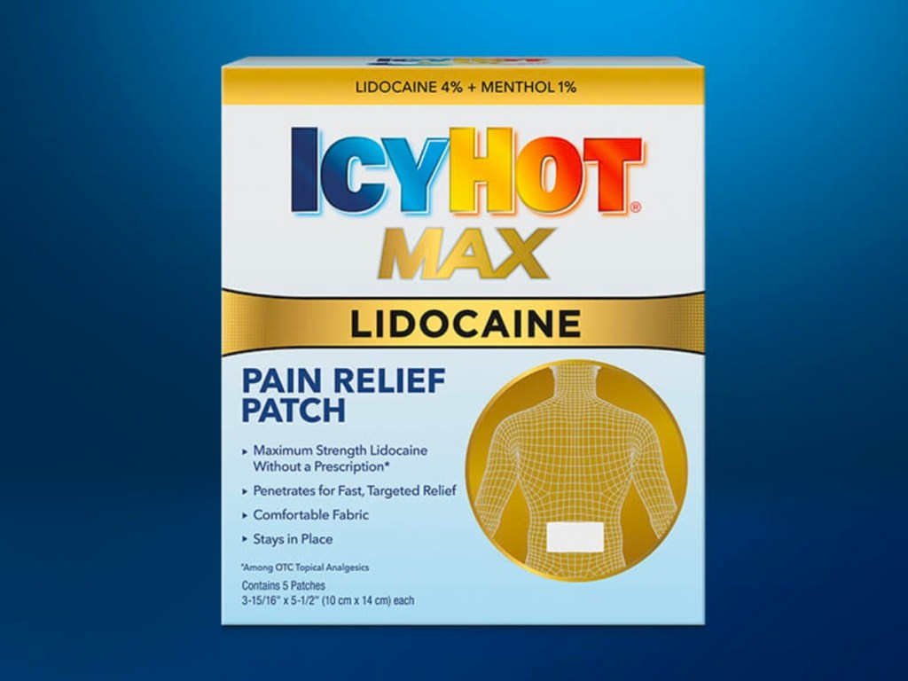 Icy Hot Max Strength Lidocaine Patch 5-Count Pack
