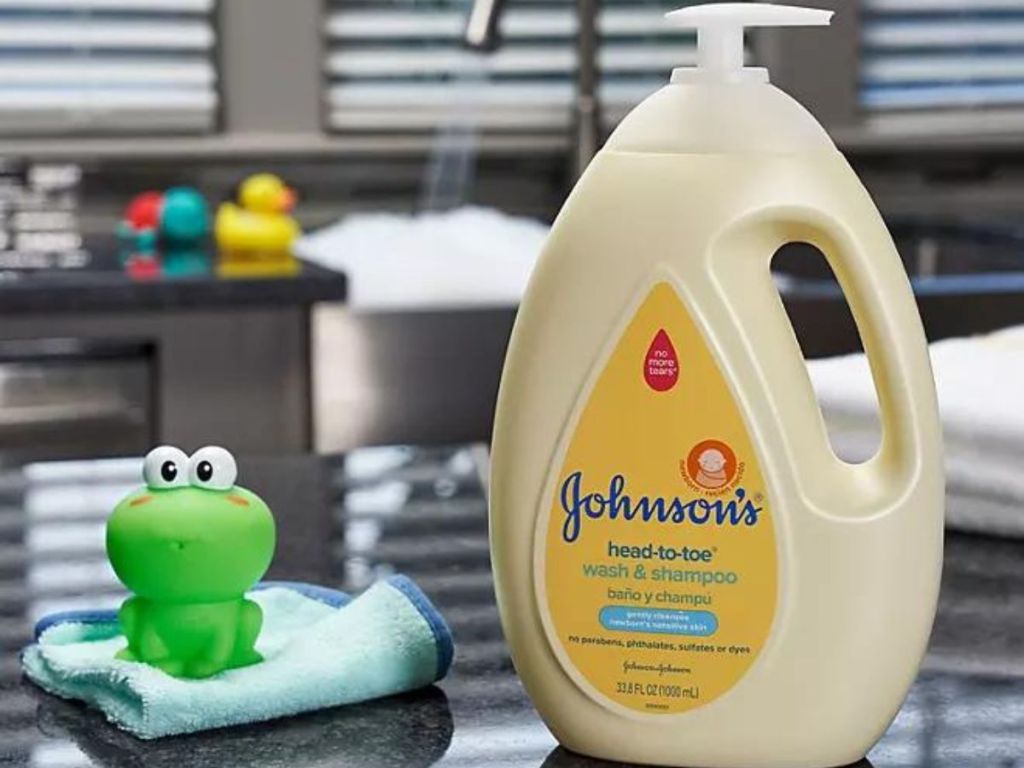 A huge bottle of Johnson's head to toe baby wash