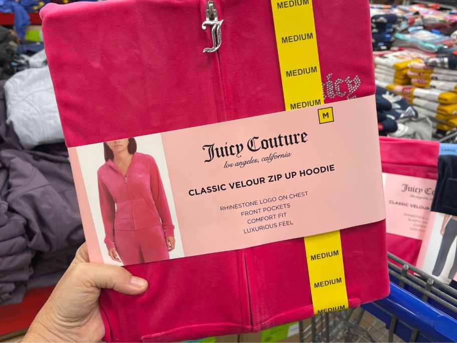 Juicy Couture x Mean Girls Women's Velour Jacket in hand in store