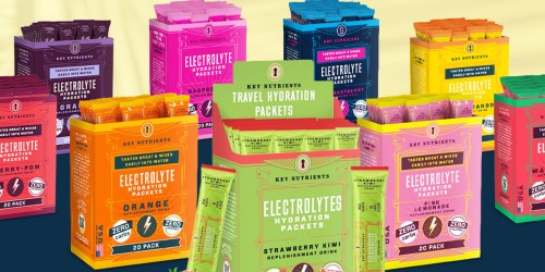 Key Nutrients Electrolytes Powder Packets 20-Pack Just $7 Shipped on Amazon (Reg. $15) | Sugar-Free & Keto-Friendly