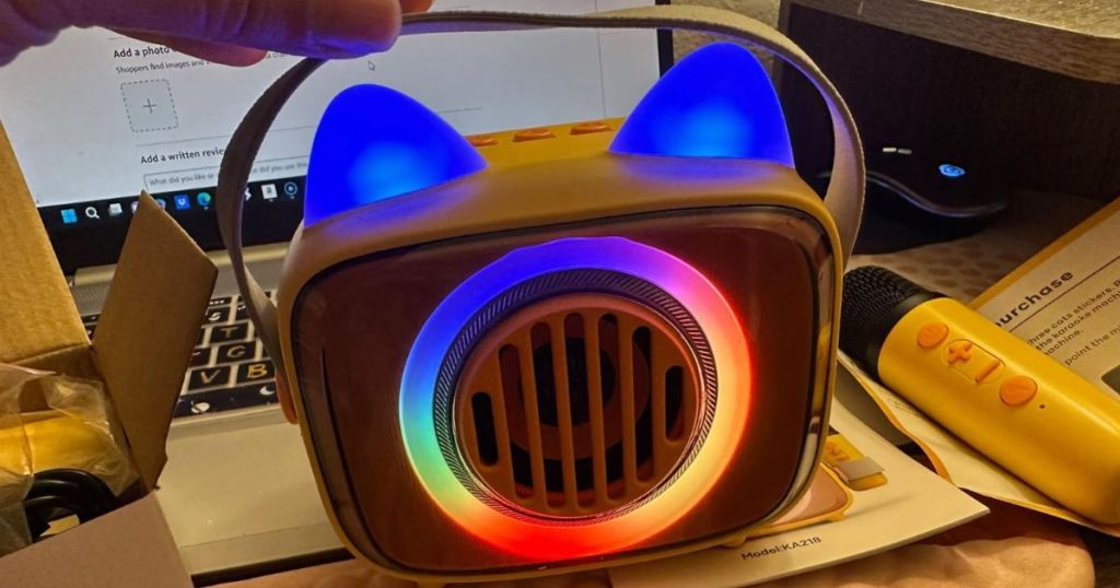 Kids Karaoke Machine with LED Lights