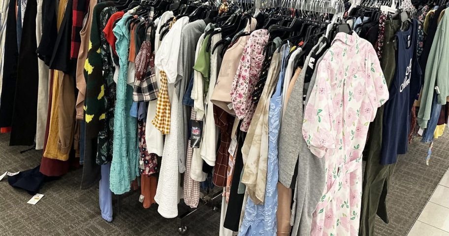 racks of clearance dresses at Kohl's