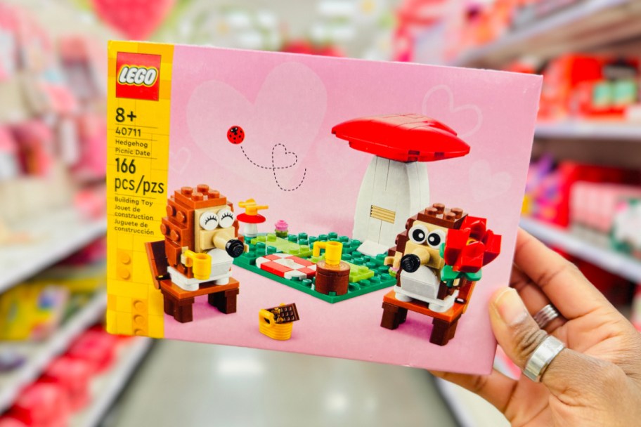 hedgehog LEGO set in store