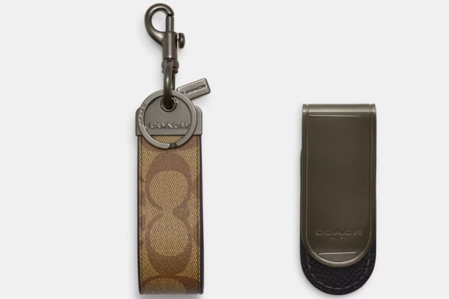 Loop Key Fob In Signature Canvas and money clip