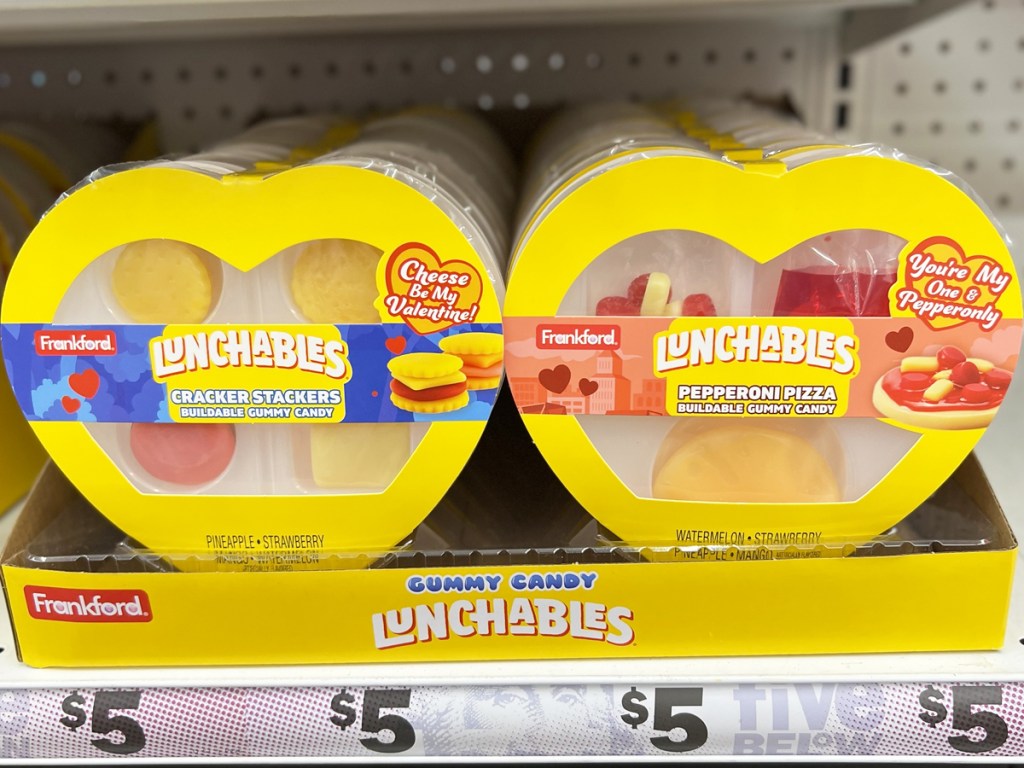 heart-shaped lunchables with gummy candies