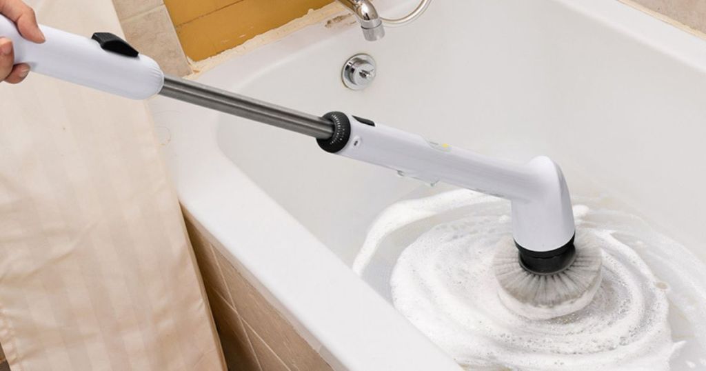 scrubber spin brush cleaning bathtub